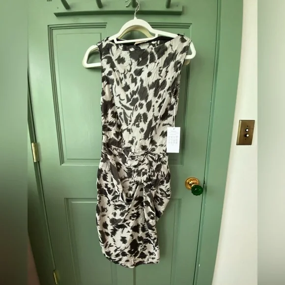 Lanvin | Dresses | Lanvin Summer 21 Black And White Crinkle Silk Dress |  Poshmark